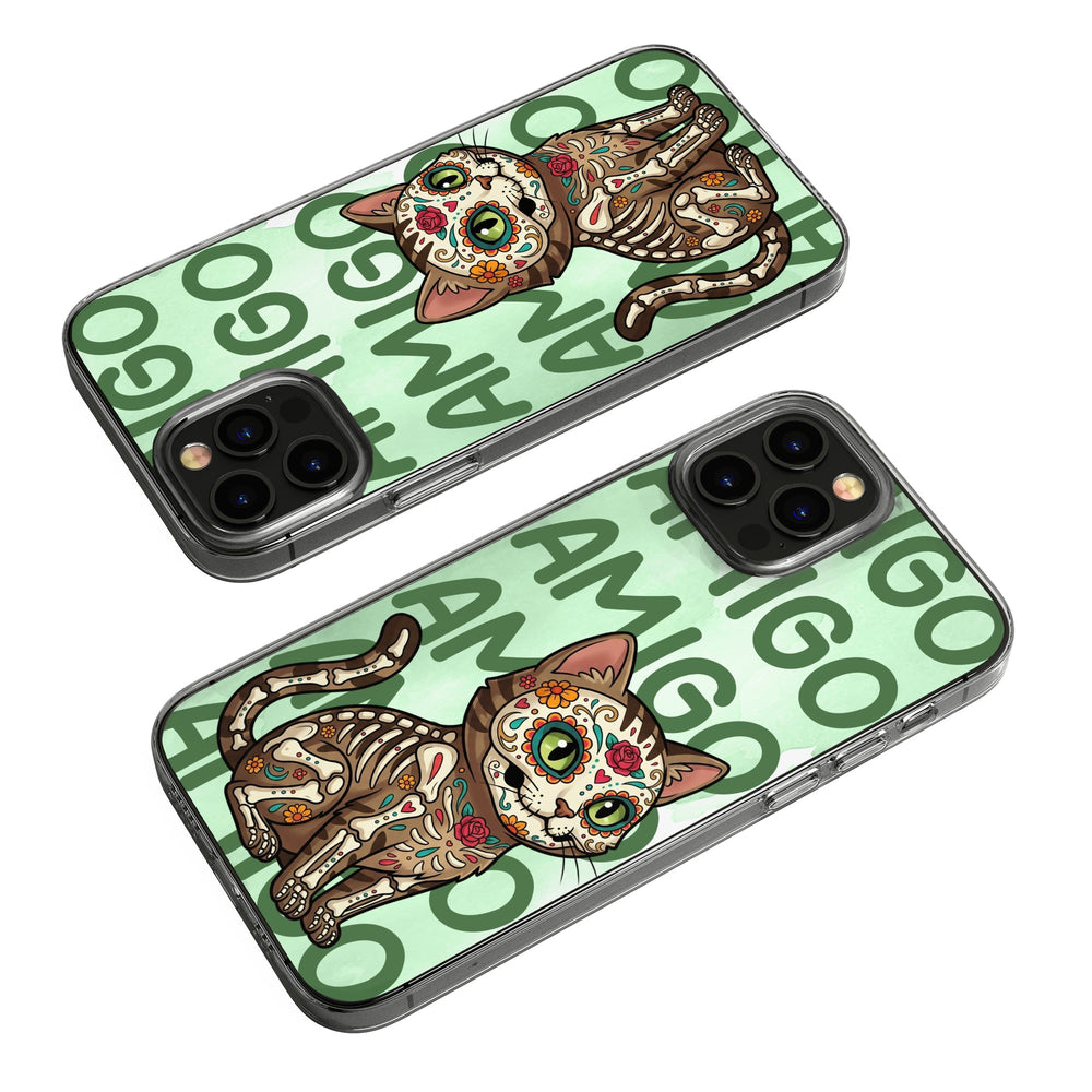 Hispanic Floral Custom Pet Photo Day Of The Dead - Personalized Phone Case