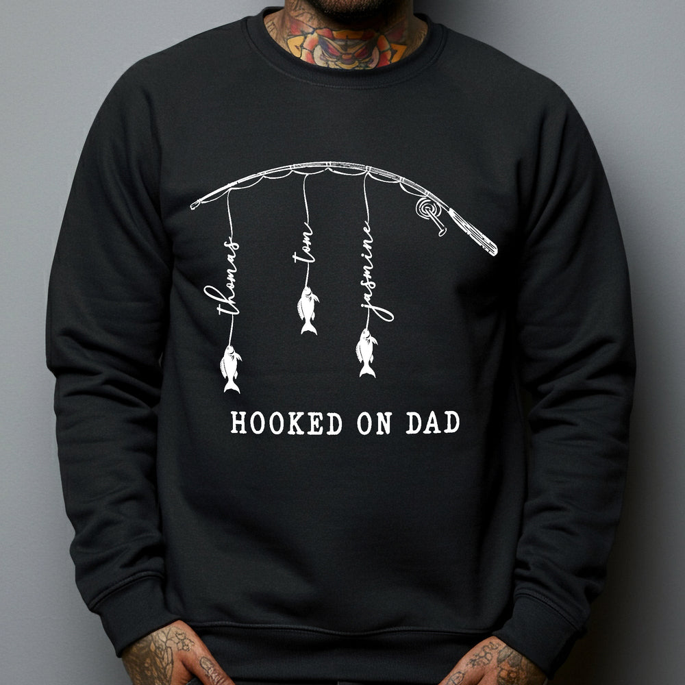 Hooked On Dad, Grandpa - Personalized Shirt