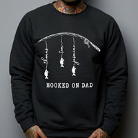 Hooked On Dad, Grandpa - Personalized Shirt