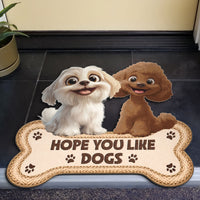 Hope You Like Dogs - Lovely Dogs - New Version - Personalized Doormat