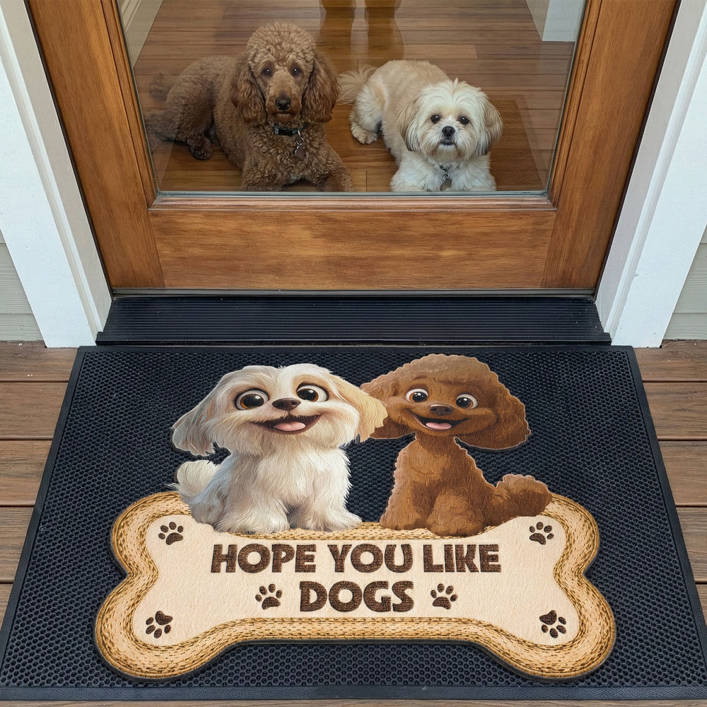 Hope You Like Dogs - Lovely Dogs - New Version - Personalized Doormat