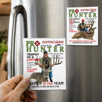 Personalized Hunter of the Year Acrylic Magnet, Custom Photo Fridge Magnet Hunting Gift for Him