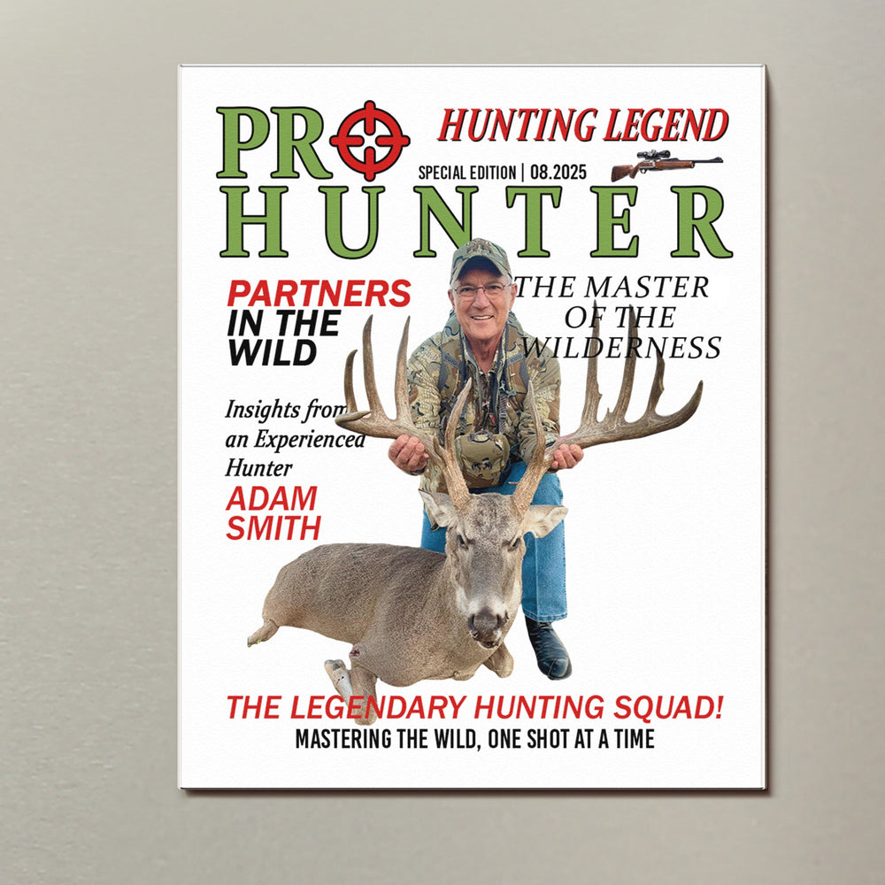 Personalized Hunter of the Year Acrylic Magnet, Custom Photo Fridge Magnet Hunting Gift for Him