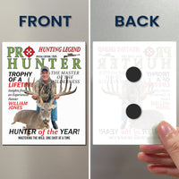 Personalized Hunter of the Year Acrylic Magnet, Custom Photo Fridge Magnet Hunting Gift for Him