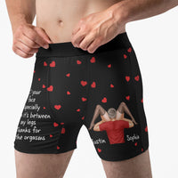 I Love Your Face Especially When It's Between My Legs - Personalized Men's Boxer Briefs