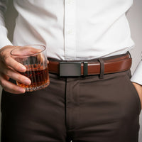 I Sucked It So It's Mine Naughty Gifts For Him Husband BF - Personalized Leather Belt With Engraved Buckle