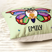 Personalized I Am Affirmation Butterfly Pillow - Custom Kids & Grandkids Gift