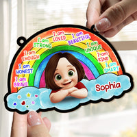 I Am Affirmation Rainbow - Personalized Window Hanging Suncatcher