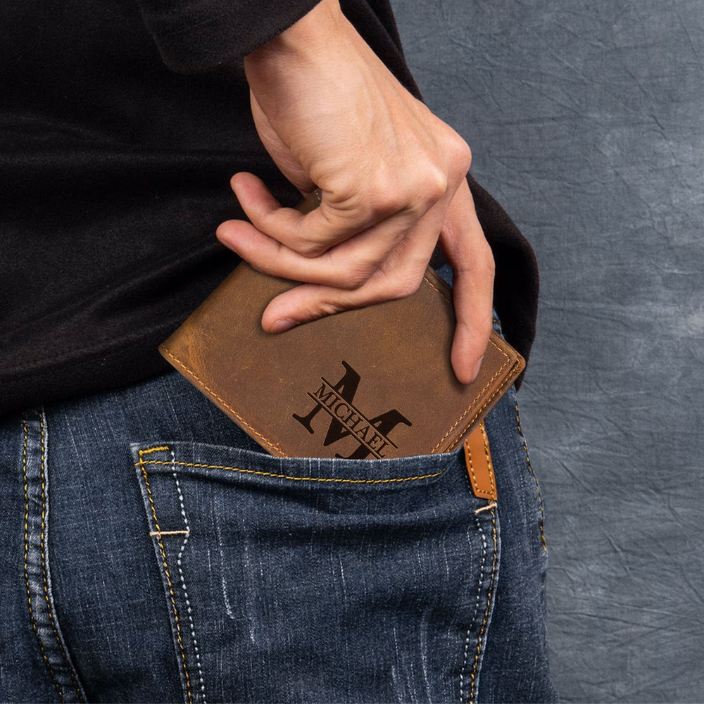 I Love You Gift For Husband, Boyfriend - Personalized Wallet