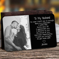 I Love You Gift For Husband, Boyfriend - Personalized Wallet Card
