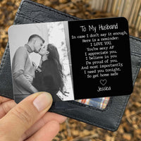 I Love You Gift For Husband, Boyfriend - Personalized Wallet Card