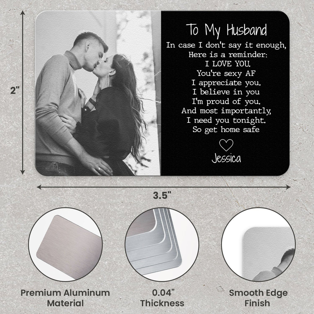I Love You Gift For Husband, Boyfriend - Personalized Wallet Card