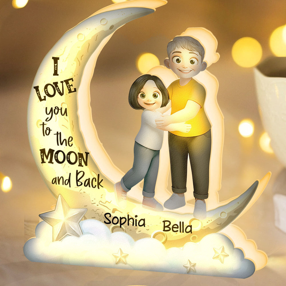 I Love You To The Moon And Back - Personalized Night Light