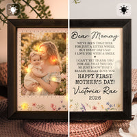 I Love You With A Smile Mother's Day Gift For Mom, Wife, New Mom Gift - Personalized Shadow Box