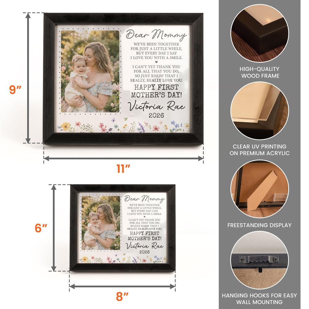 I Love You With A Smile Mother's Day Gift For Mom, Wife, New Mom Gift - Personalized Shadow Box