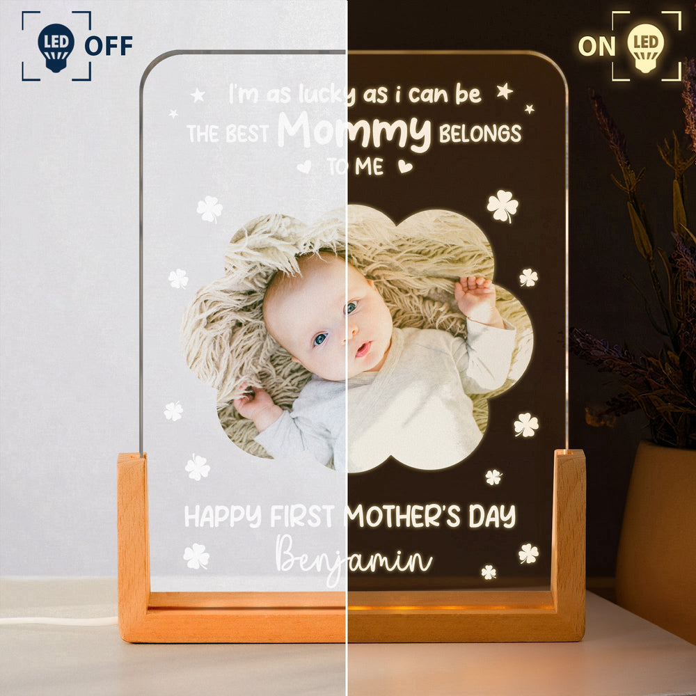 Mother's Day Gifts, I'm As Lucky As Can Be - Personalized Night Light