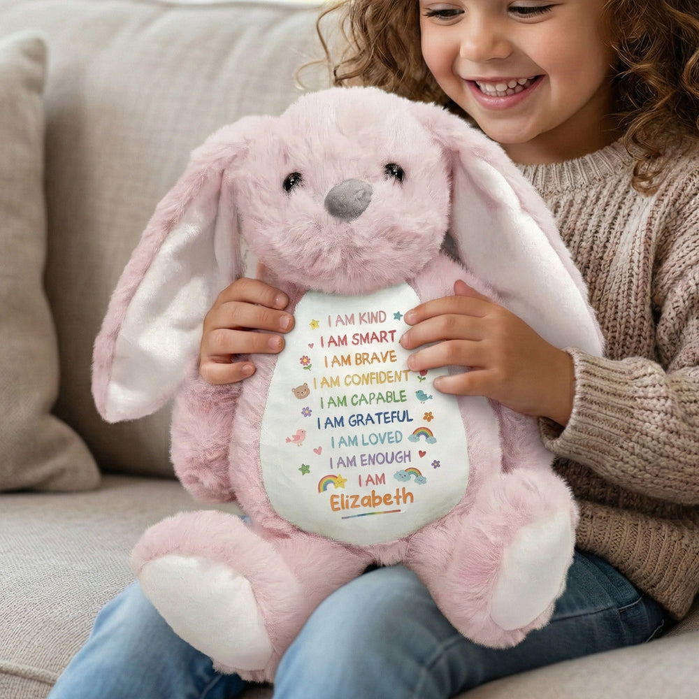 I'm Kind Smart Loved - Personalized Bunny Plush