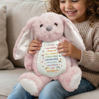 I'm Kind Smart Loved - Personalized Bunny Plush