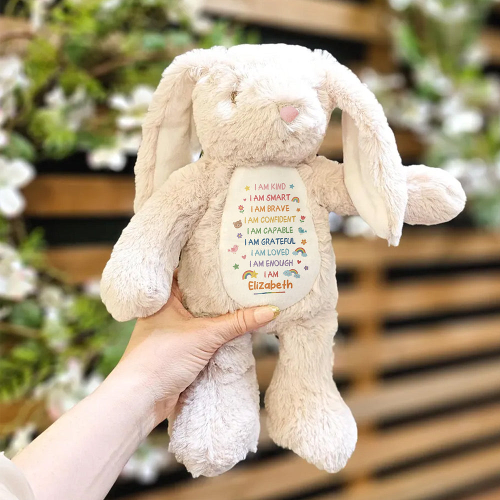 I'm Kind Smart Loved - Personalized Bunny Plush