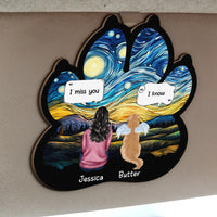 I Miss You I Know Pet Loss - Personalized Wooden Car Visor Clip
