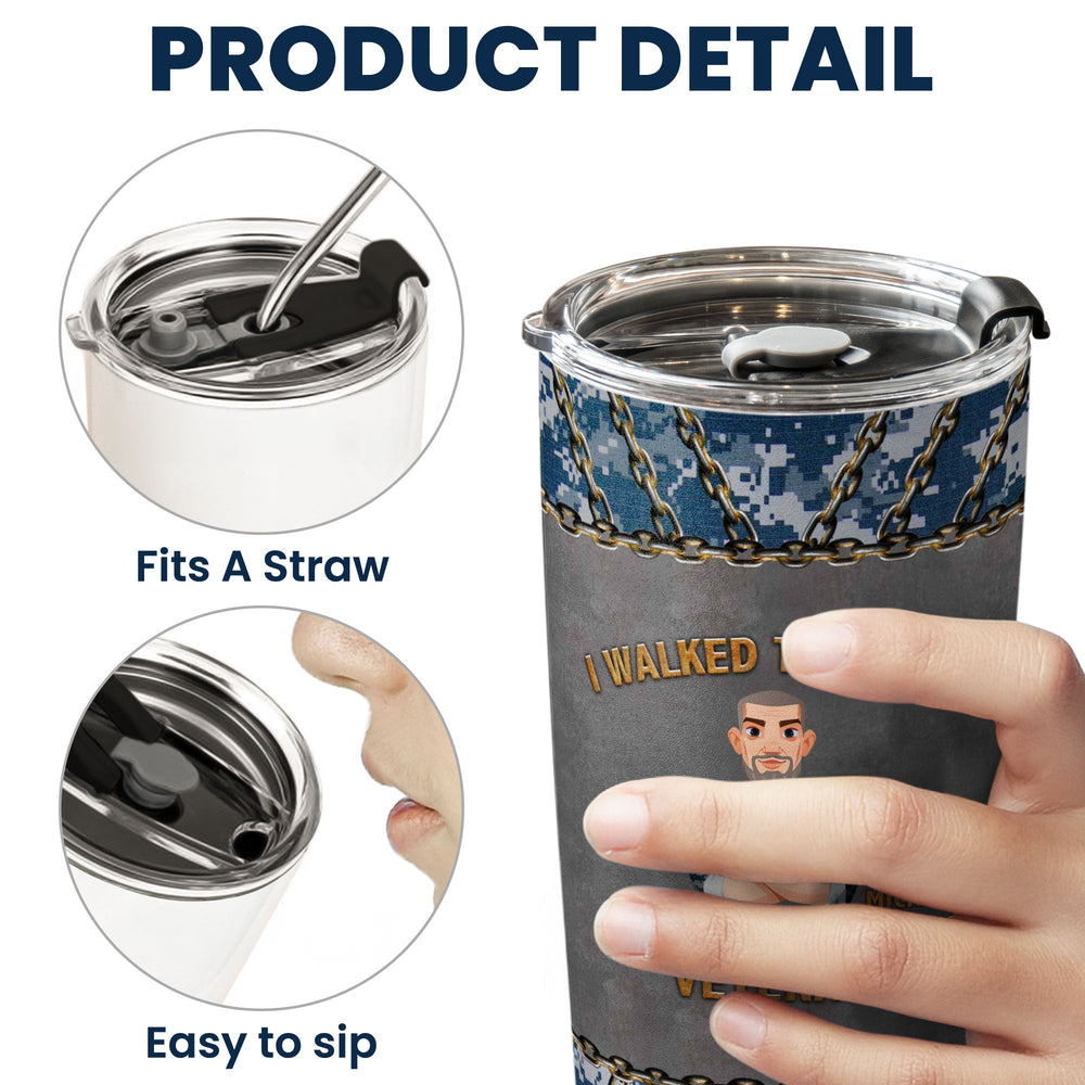 Veteran 250 Years Of Freedom - Personalized Tumbler