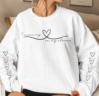 I Wear My Heart On My Sleeve Mother's Day Gift For Mom, Grandma, Auntie Ver 2 - Personalized Sweatshirt
