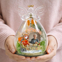 I'm Always With You - Personalized Flower In Glass Angel Figurines