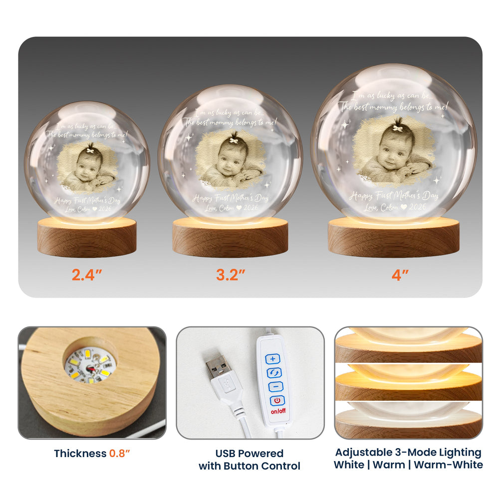 Mother's Day Gifts, I’m As Lucky As Can Be…The Best Mommy Belongs To Me! - Personalized Night Light
