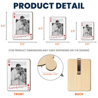 I'm As Lucky As I Can Be The Best Daddy Belongs To Me - Drive Safe Dad - Personalized Wooden Photo Car Visor Clip