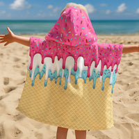 Ice Cream Drip Baseball Summer - Personalized Beach Towel