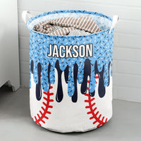 Custom Sports Ice Cream Drip Storage Basket - Personalized Laundry Hamper