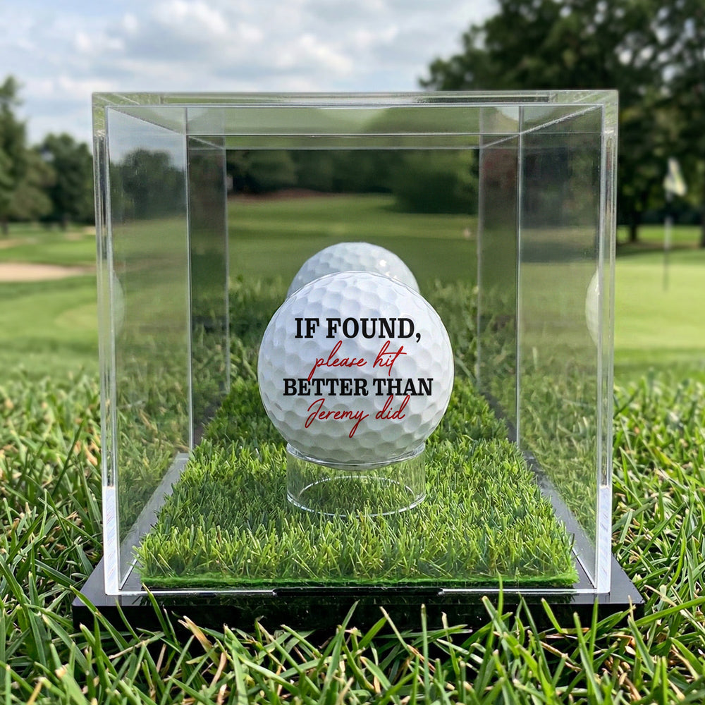 If Found Please Hit Better Than Custom Name Did Funny - Personalized Photo Golf Ball