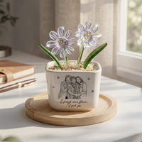 If Friends Were Flowers I'd Pick You Custom Glass Birth Flower - Personalized Plant Pot
