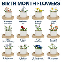 Mother's Day Gifts, If Mom Were Flowers We’d Pick You - Custom Mom's Glass Birth Flower - Personalized Plant Pot
