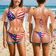 Funny 3D USA Bikini Graphic Shirt - Patriotic 4th of July Couple Gag Gift