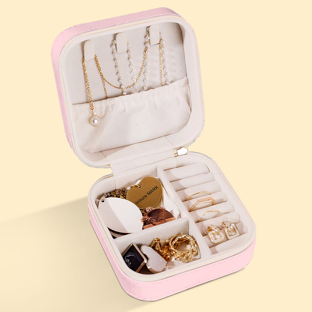 Initial Name With Floral - Personalized Jewelry Box