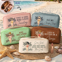 Just A Girl Who Loves Traveling - Personalized Makeup Bag