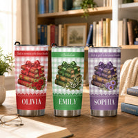 Personalized Just One More Chapter Tumbler, Custom Name Gift for Book Lover, Bookworm