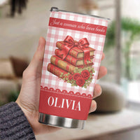 Personalized Just One More Chapter Tumbler, Custom Name Gift for Book Lover, Bookworm