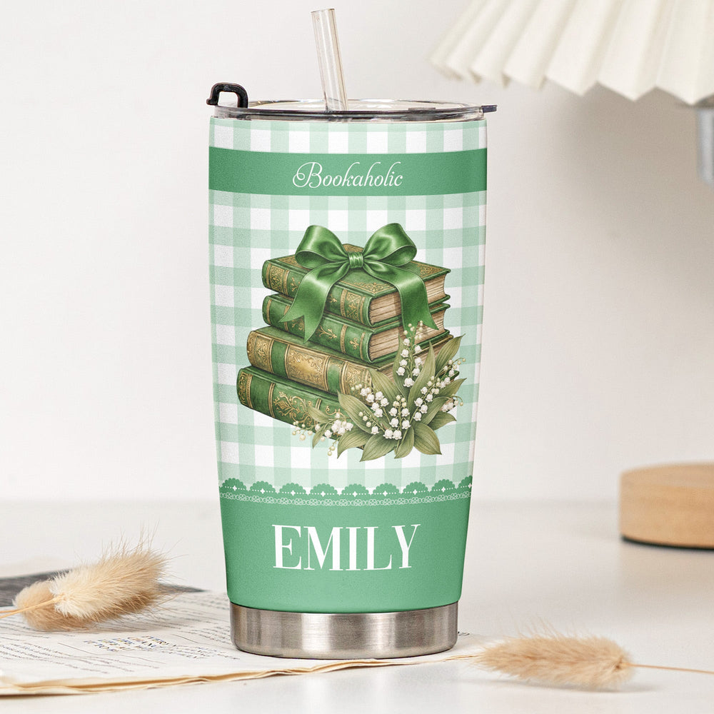 Personalized Just One More Chapter Tumbler, Custom Name Gift for Book Lover, Bookworm