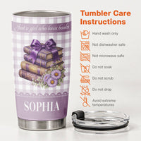 Personalized Just One More Chapter Tumbler, Custom Name Gift for Book Lover, Bookworm