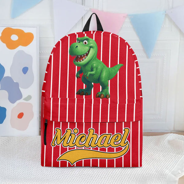 Kid Cartoon Dinosaurus Vehicles - Personalized Backpack