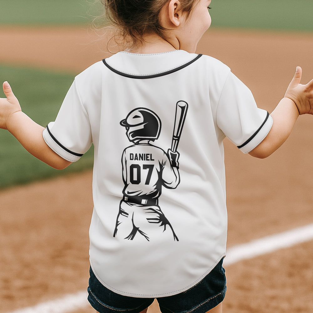 Kid Baseball Custom Name Number - Personalized Jersey Shirt