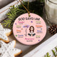 God Says I Am - Personalized Birth Flower Ceramic Ornament, Custom Affirmation Gift for Kids
