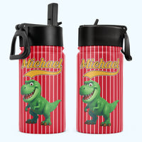 Kid Cartoon Dinosaurus Vehicles - Personalized Water Bottle
