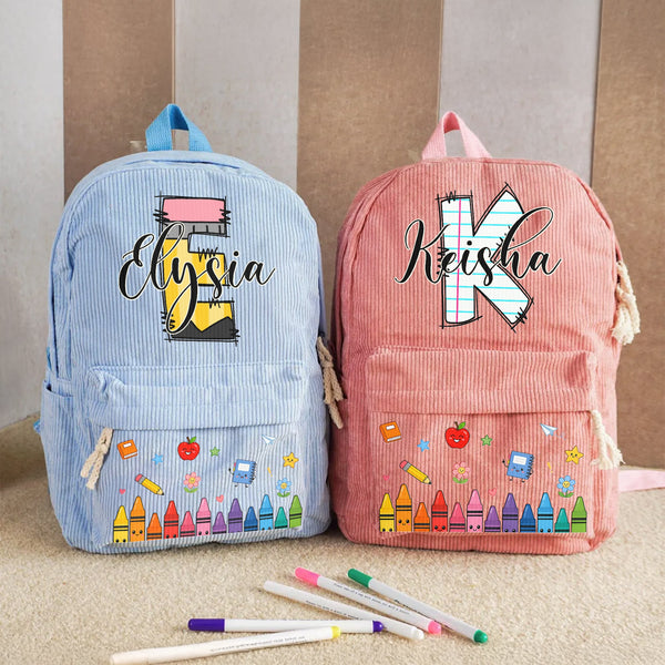 Kid Name Initials - Personalized Backpack