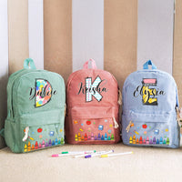 Kid Name Initials - Personalized Backpack
