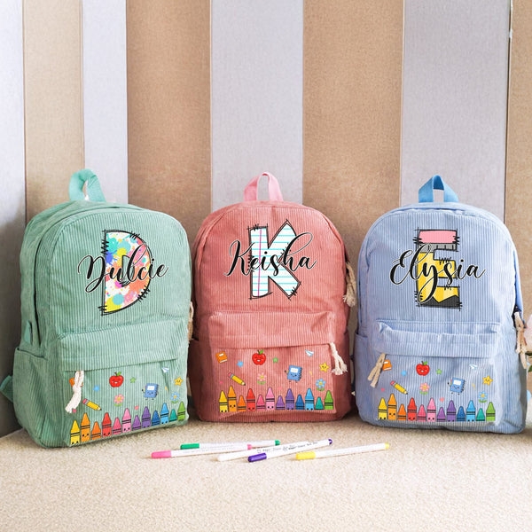 Kid Name Initials - Personalized Backpack
