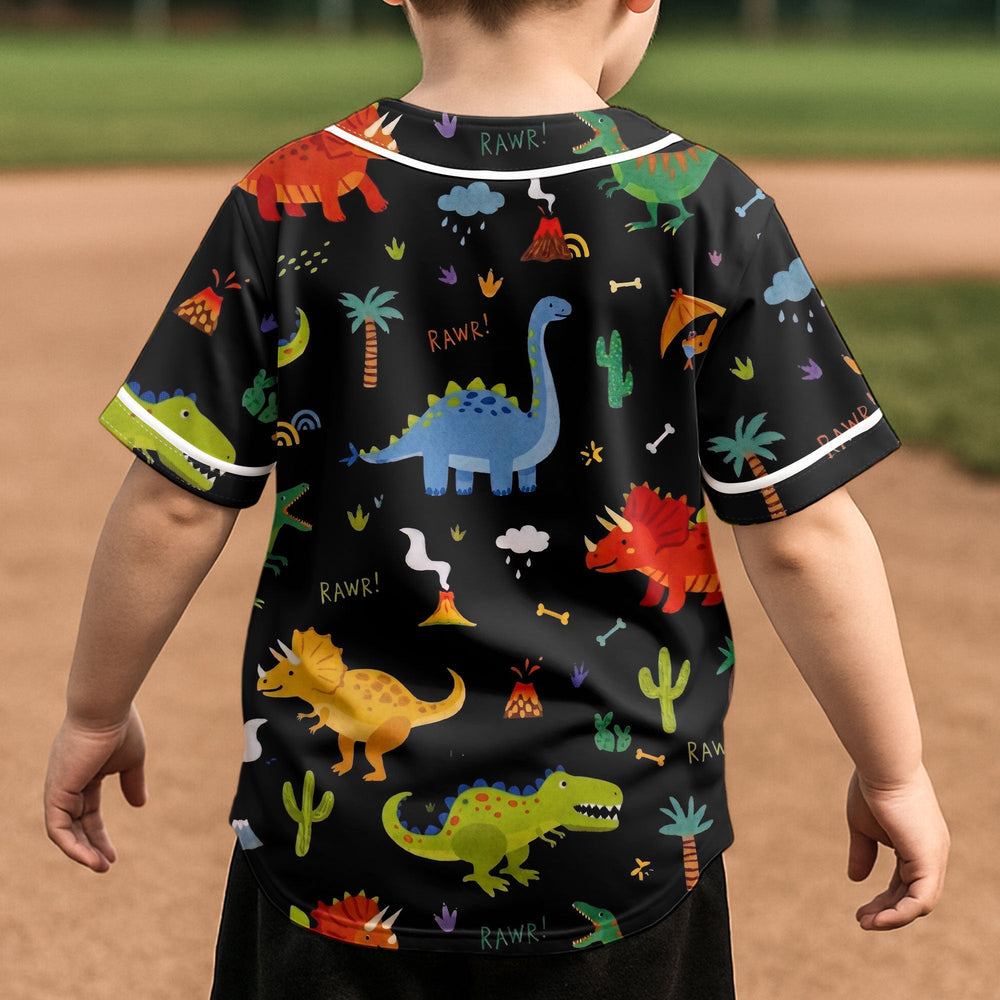 Kid Pattern Custom Name - Personalized Jersey Shirt