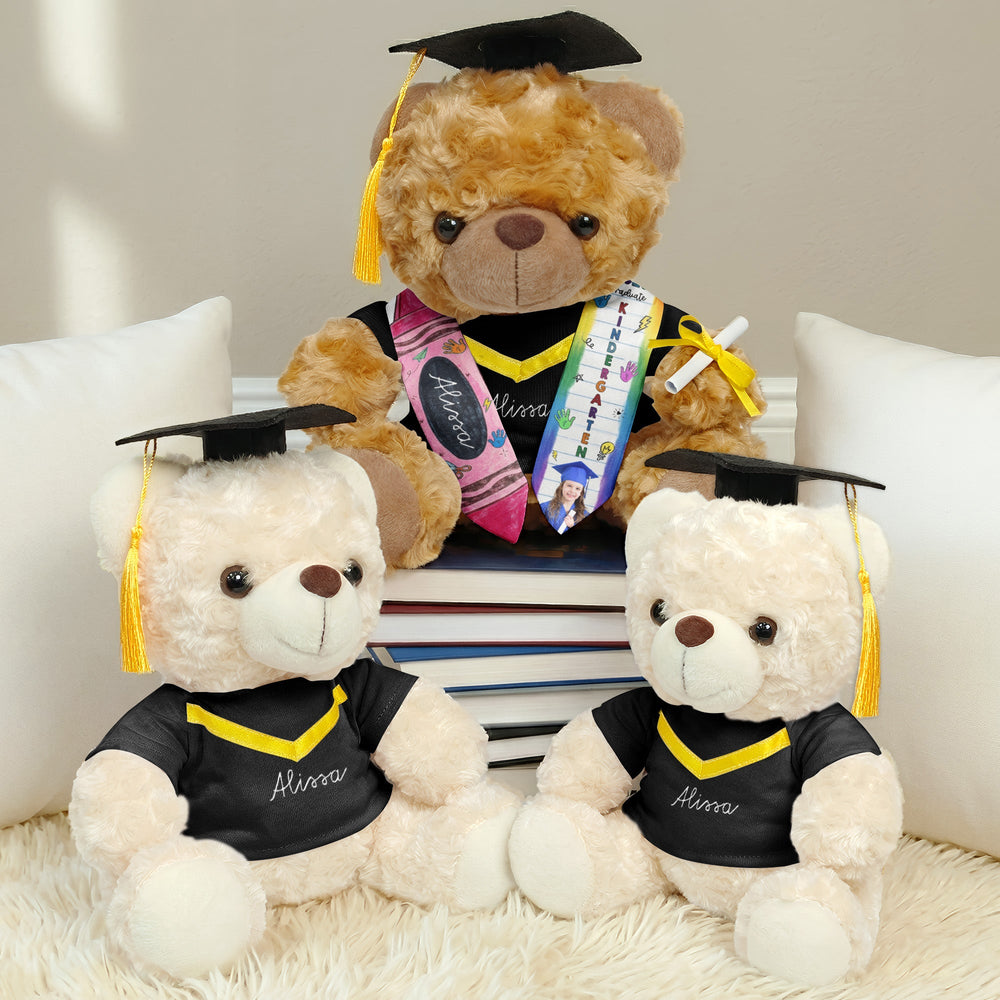 Kid Pencil Graduation Custom Photo - Personalized Graduation Teddy Bear